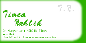 timea nahlik business card